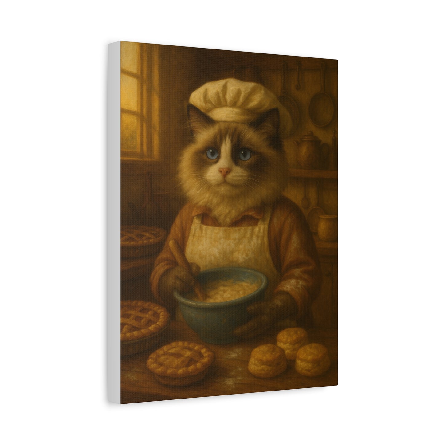 Vintage Ragdoll Cat Canvas Print - The Baker