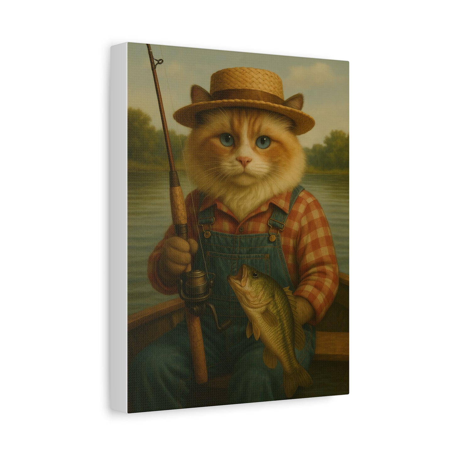 Vintage Ragdoll Cat Canvas Print - The Fisherman
