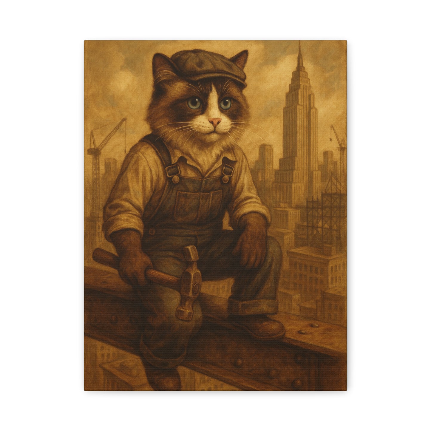 Vintage Ragdoll Cat Canvas Print - The Skyscraper