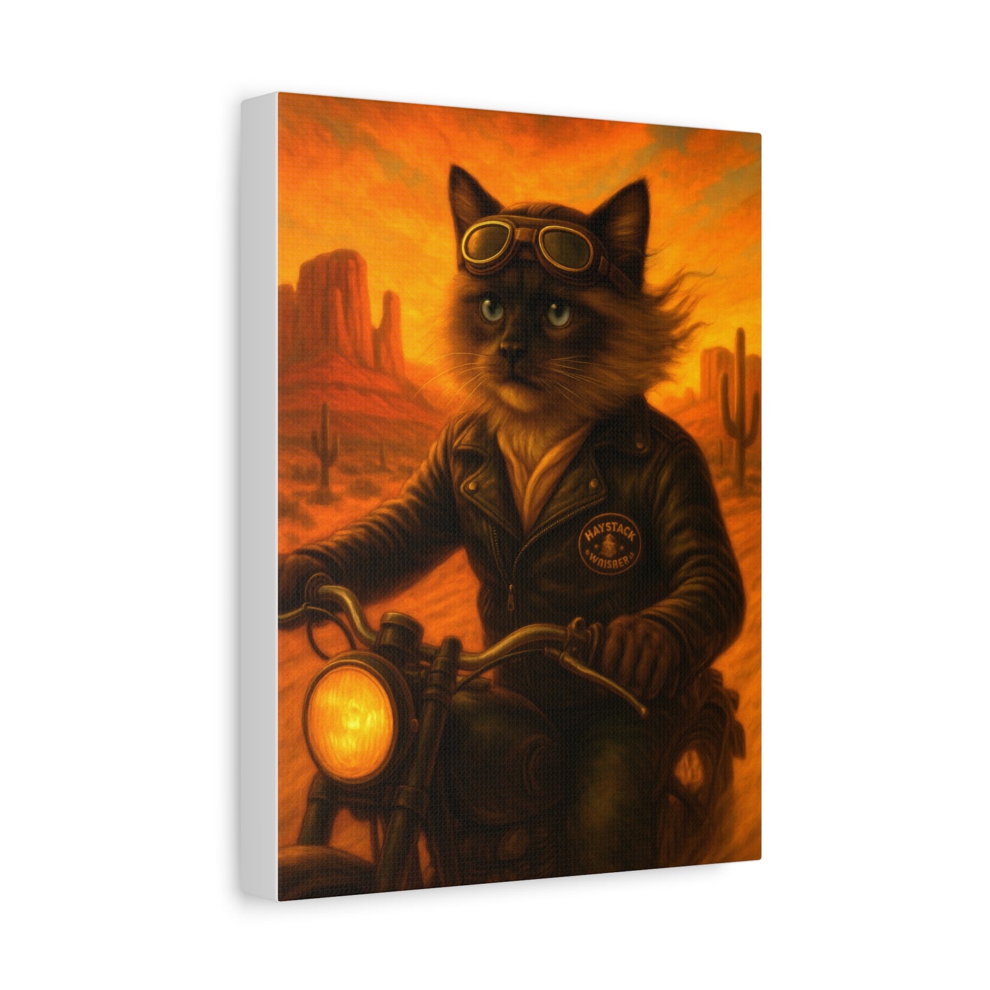 Vintage Ragdoll Cat Canvas Print - The Sunset Biker