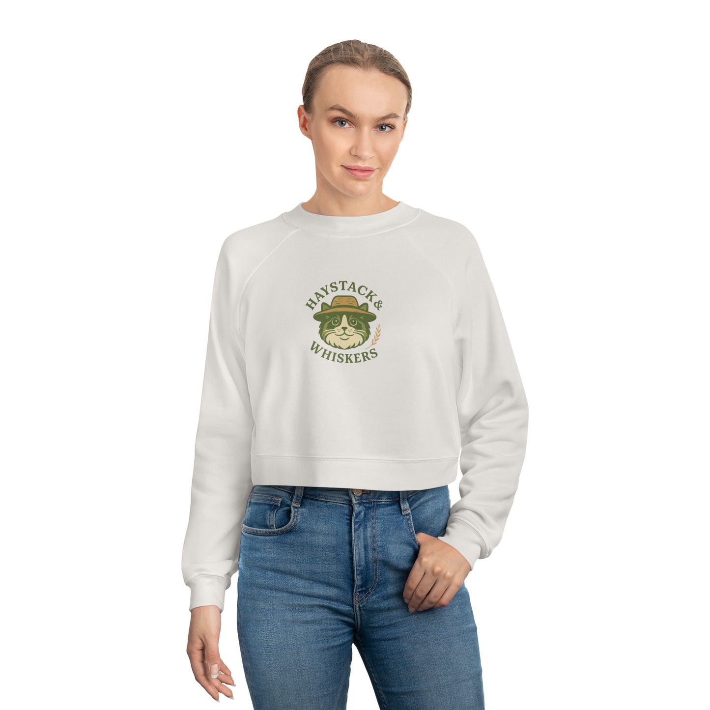 Stylish Women's Cropped Fleece Pullover - Cozy Sweatshirt for Casual Days, Cute Outfits, Gift for Her, Fall Fashion, Lounge Wear