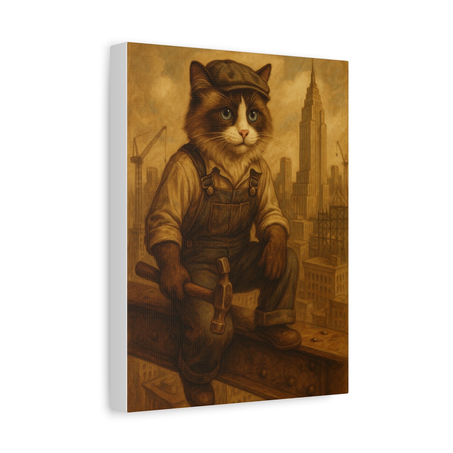 Vintage Ragdoll Cat Canvas Print - The Skyscraper