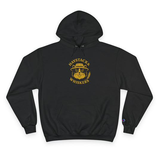 Haystack & Whiskers Champion Hoodie - Cozy Graphic Sweatshirt for Animal Lovers