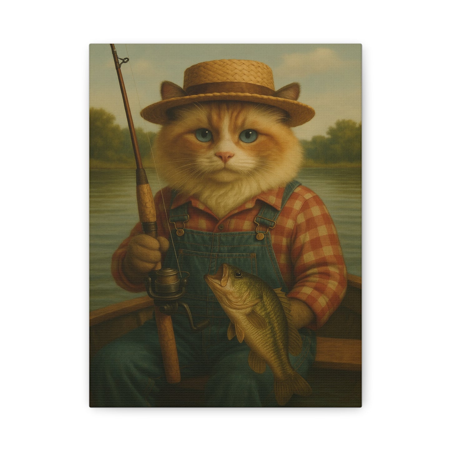 Vintage Ragdoll Cat Canvas Print - The Fisherman