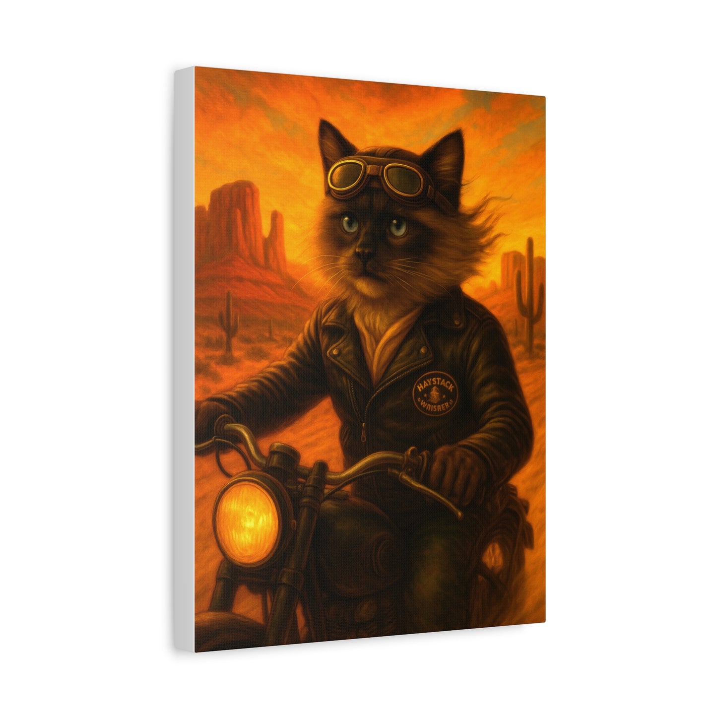 Vintage Ragdoll Cat Canvas Print - The Sunset Biker