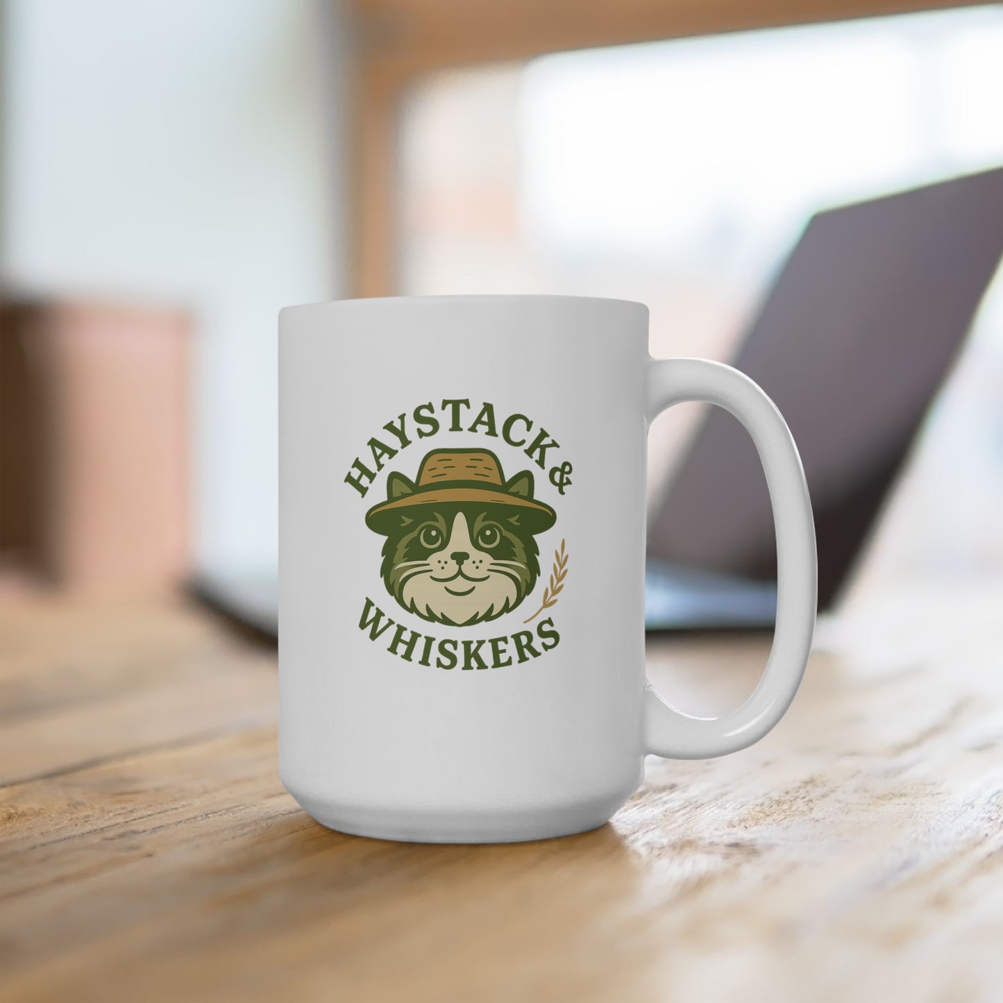 Whiskey Lover's Ceramic Mug - Haysack & Whiskers Design (11oz/15oz)