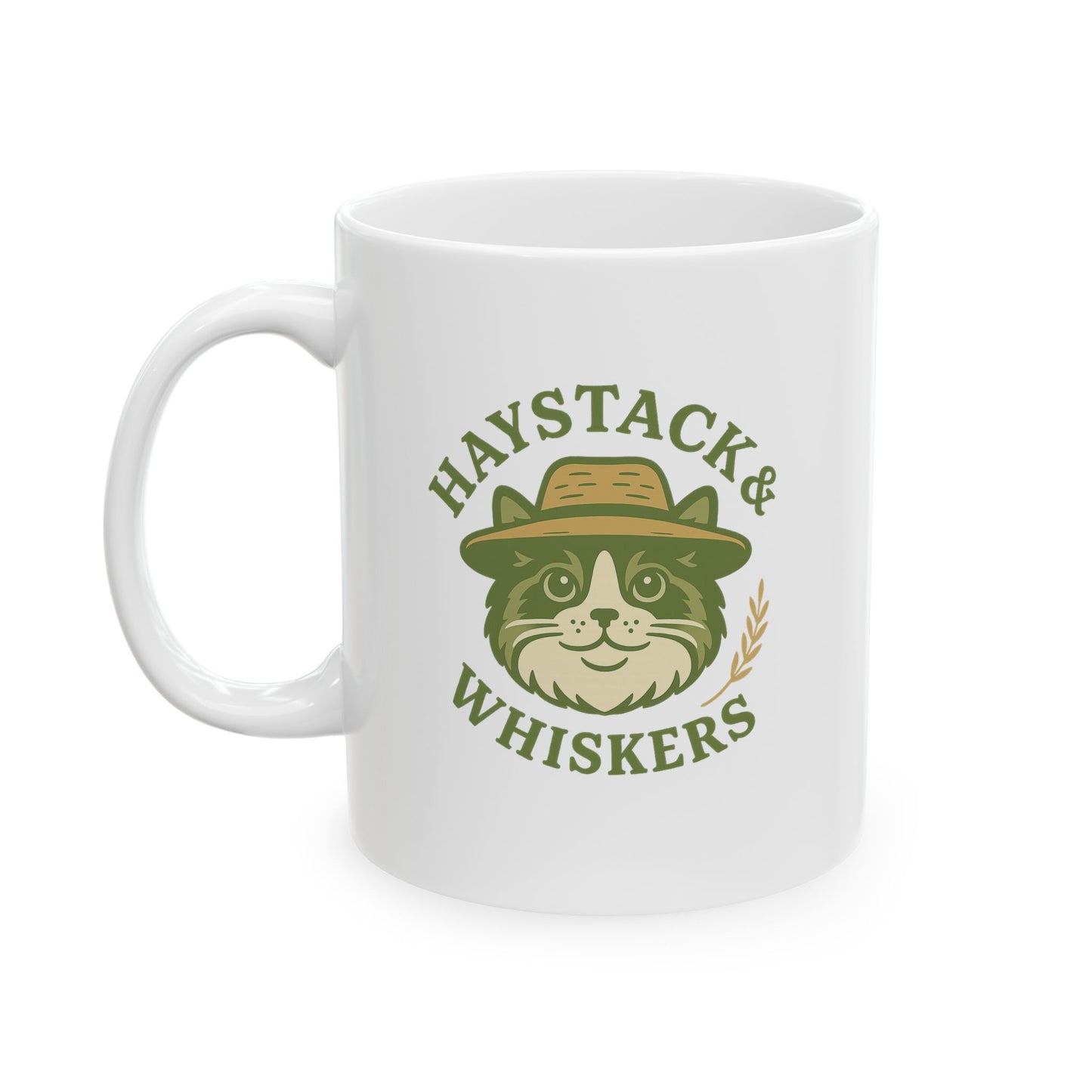 Whiskey Lover's Ceramic Mug - Haysack & Whiskers Design (11oz/15oz)