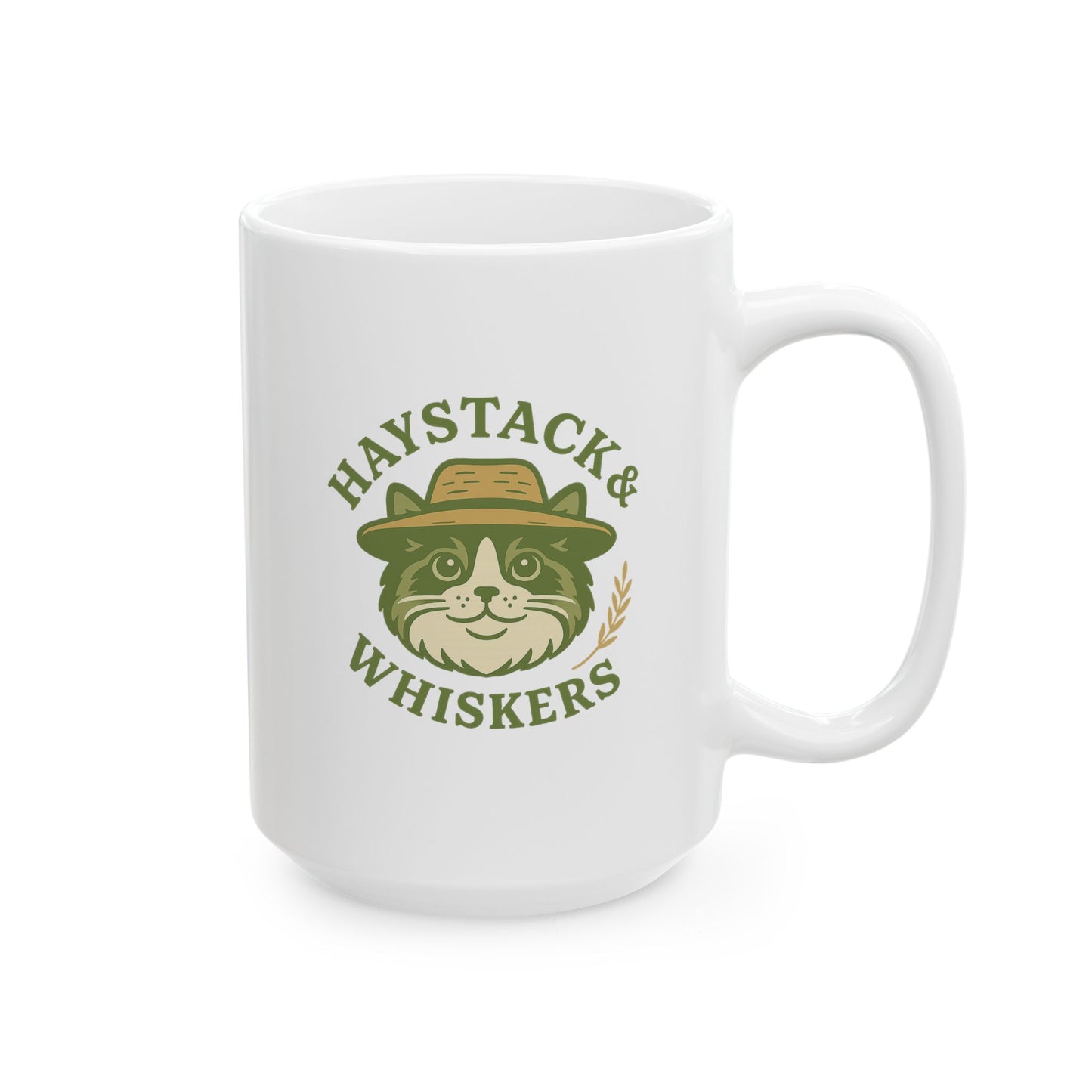 Whiskey Lover's Ceramic Mug - Haysack & Whiskers Design (11oz/15oz)