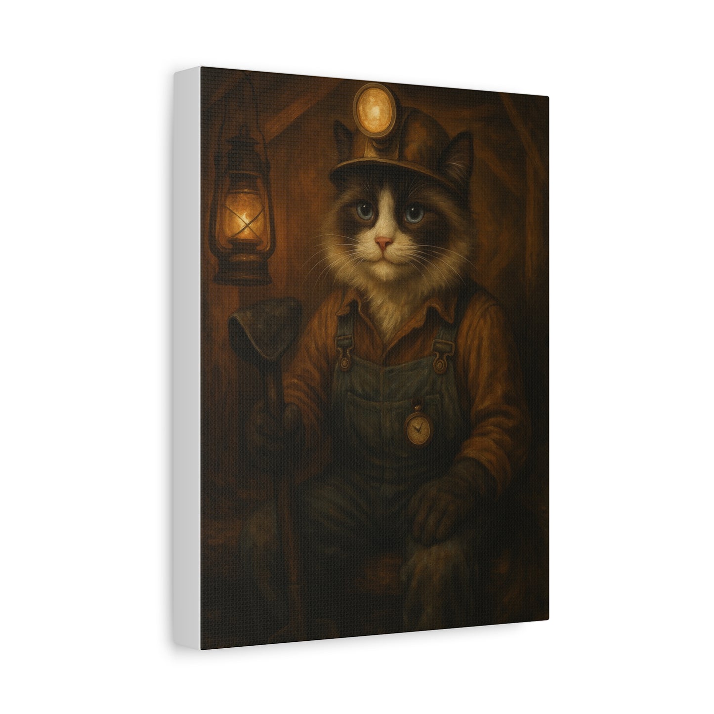 Vintage Ragdoll Cat Canvas Print - The Coal Miner