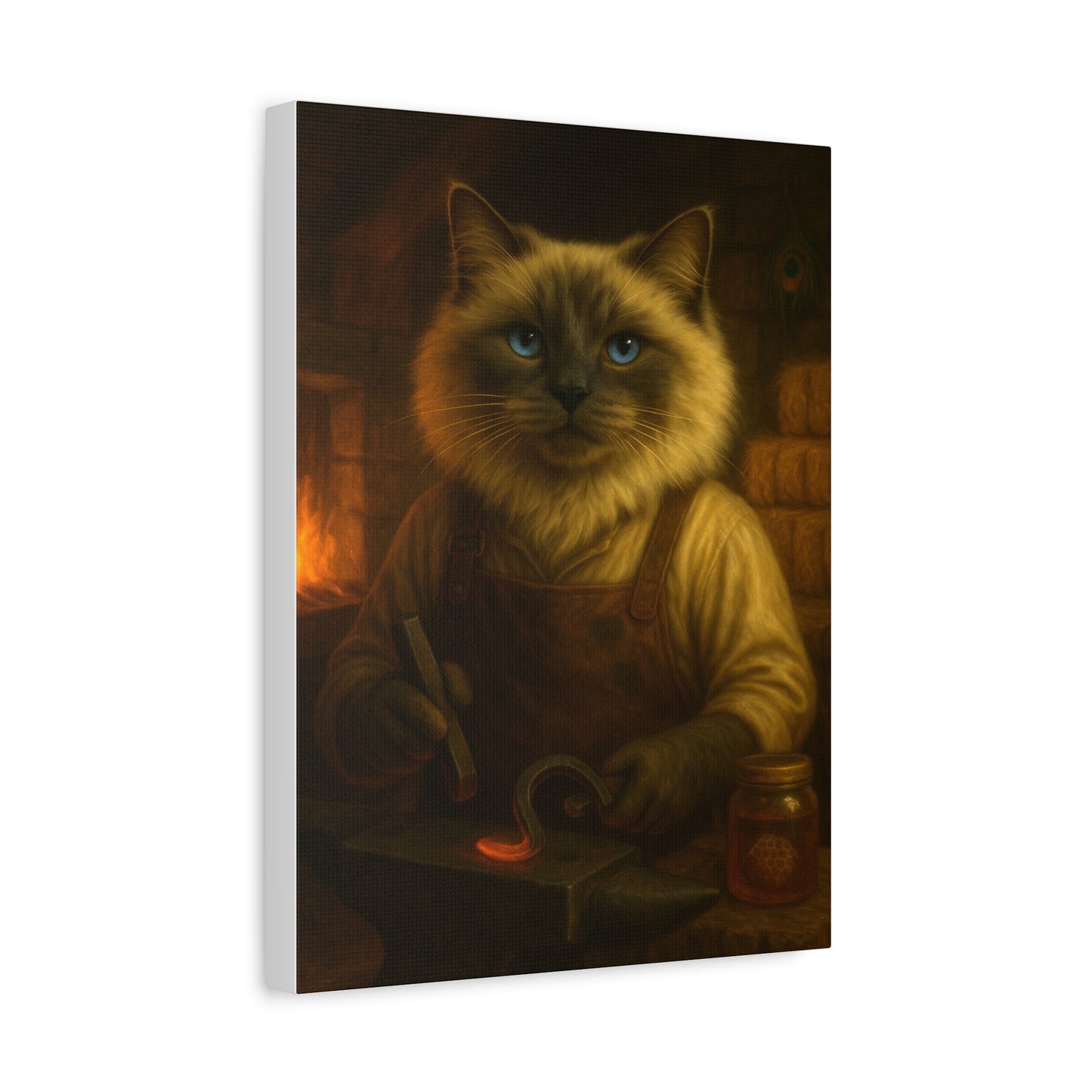 Vintage Ragdoll Cat Canvas Print - The Blacksmith