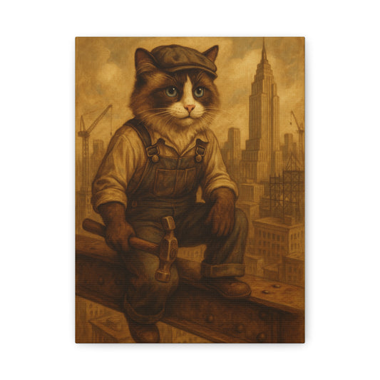 Vintage Ragdoll Cat Canvas Print - The Skyscraper
