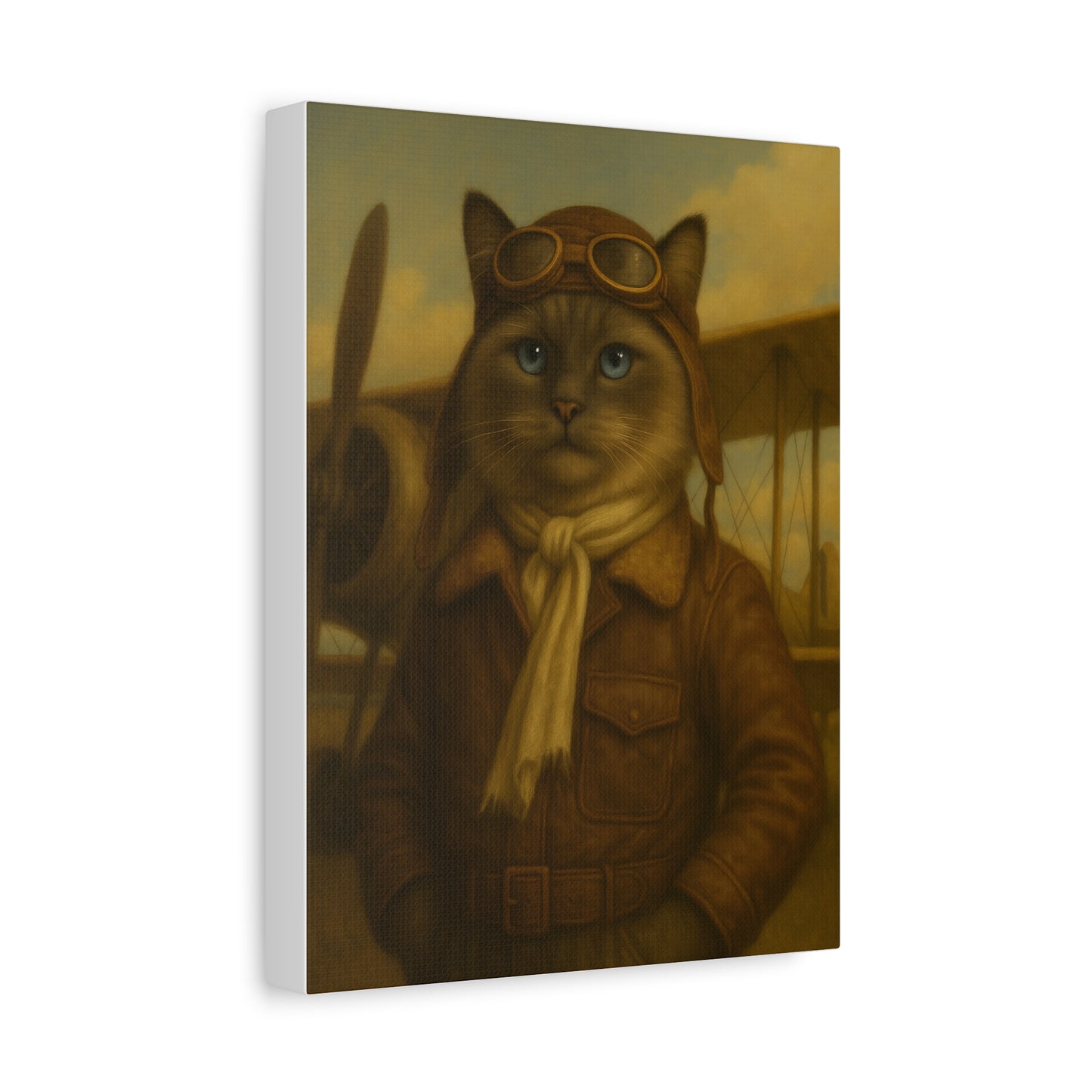 Vintage Ragdoll Cat Canvas Print - The Aviator
