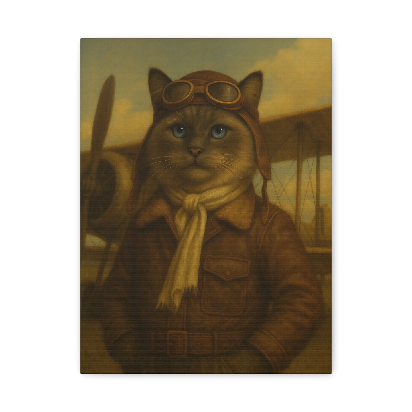 Vintage Ragdoll Cat Canvas Print - The Aviator