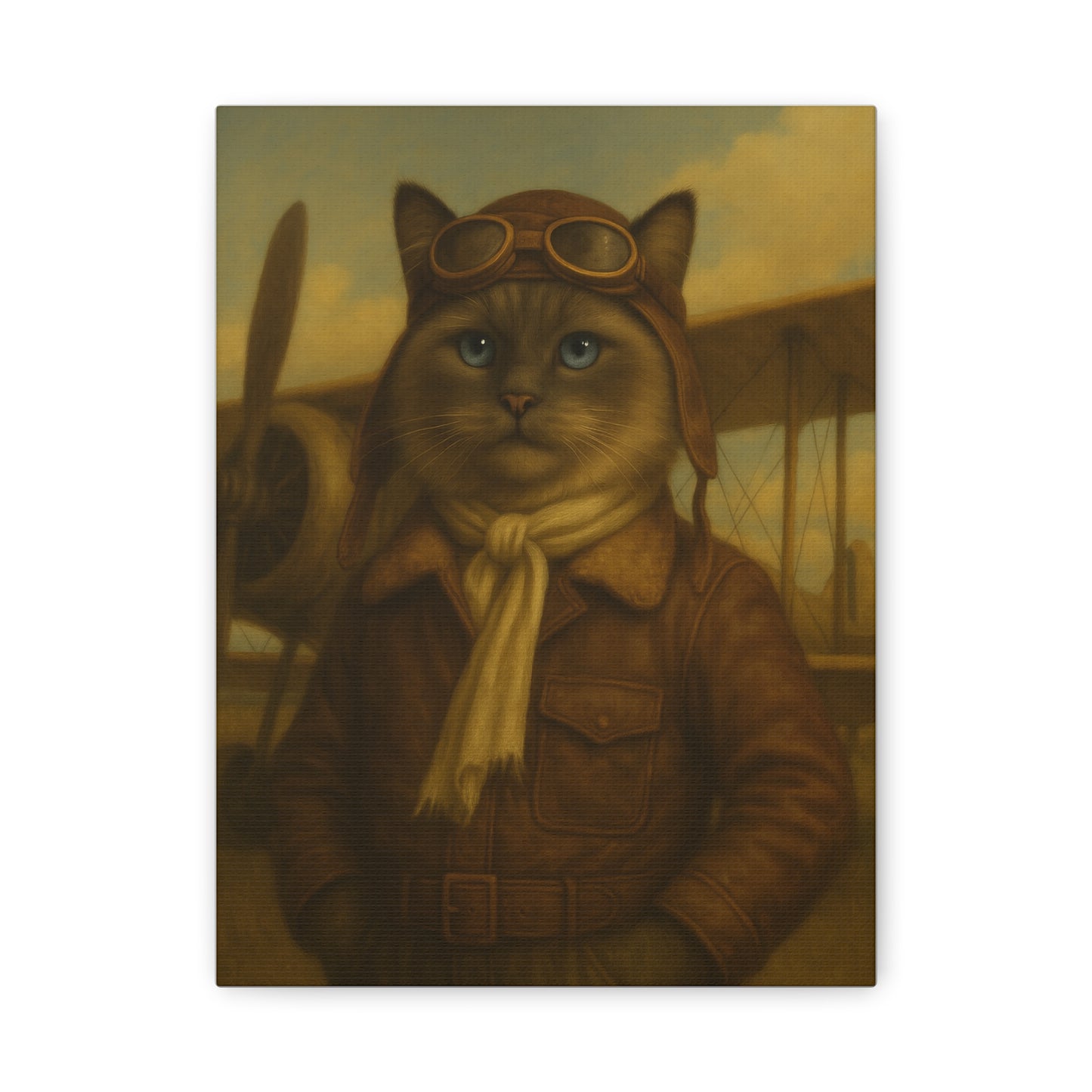 Vintage Ragdoll Cat Canvas Print - The Aviator