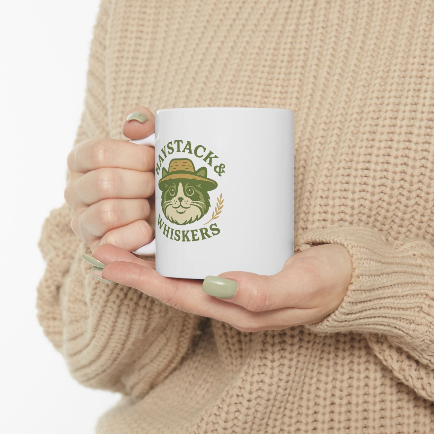Whiskey Lover's Ceramic Mug - Haysack & Whiskers Design (11oz/15oz)