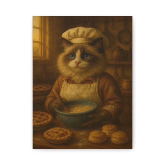 Vintage Ragdoll Cat Canvas Print - The Baker