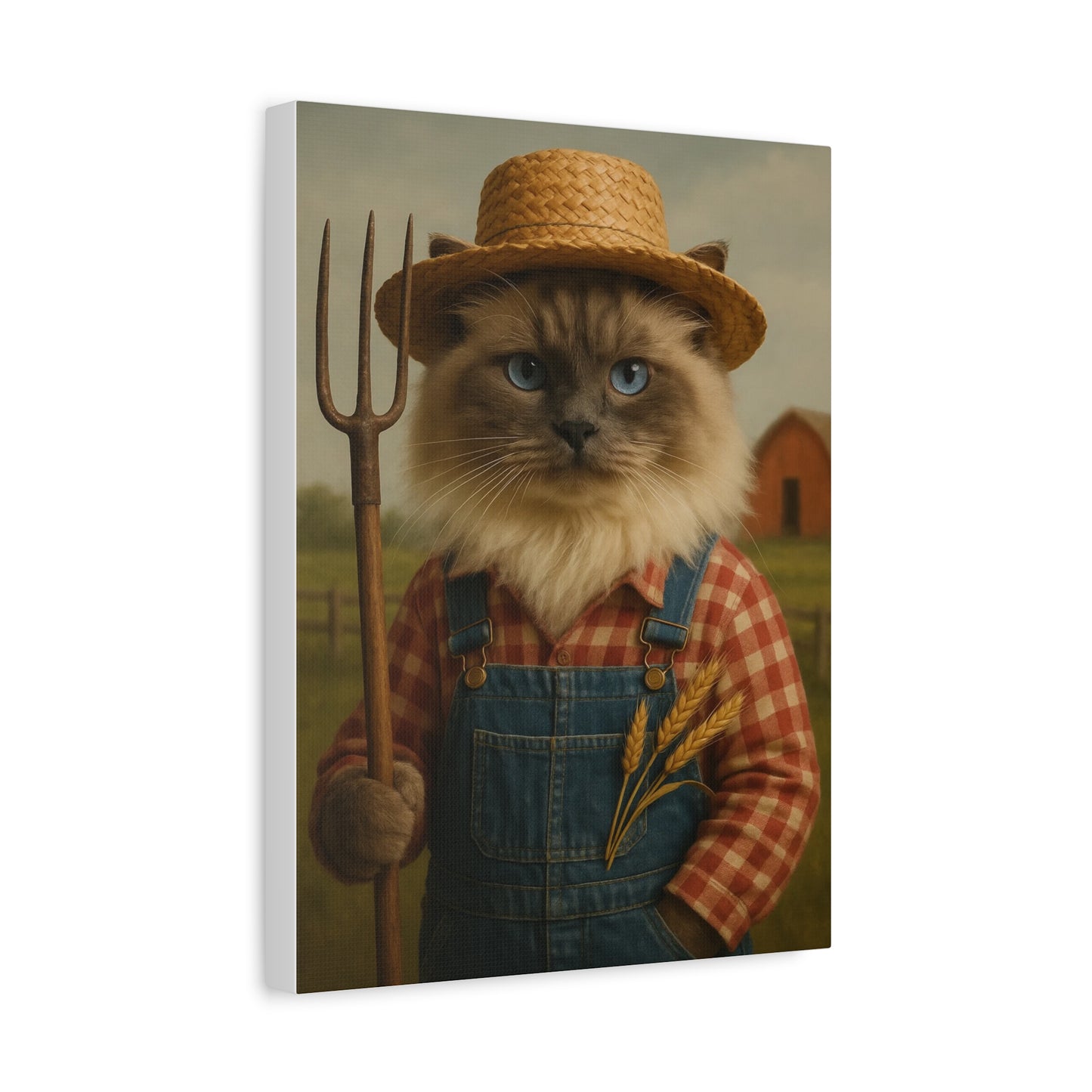Vintage Ragdoll Cat Canvas Print - The Farmer