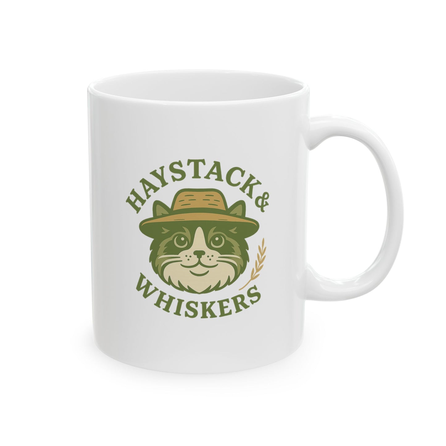 Whiskey Lover's Ceramic Mug - Haysack & Whiskers Design (11oz/15oz)