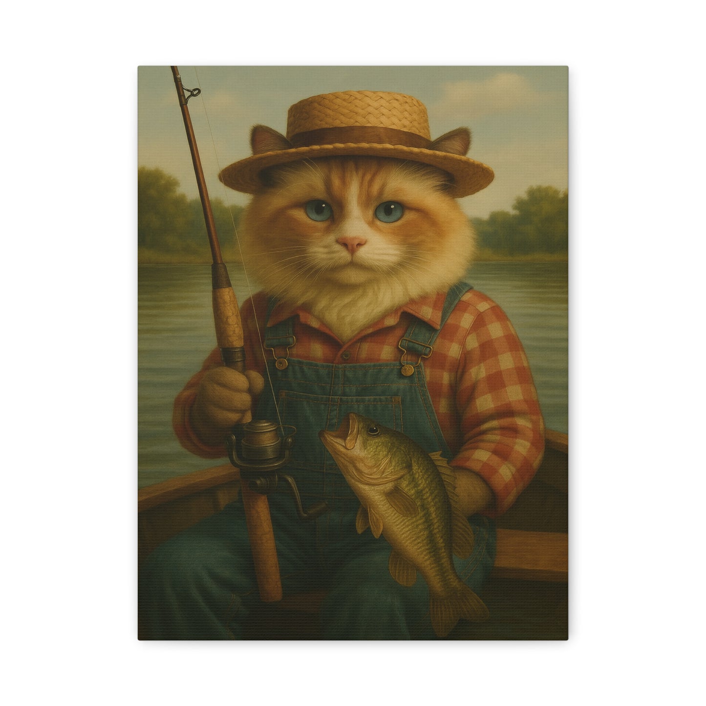 Vintage Ragdoll Cat Canvas Print - The Fisherman