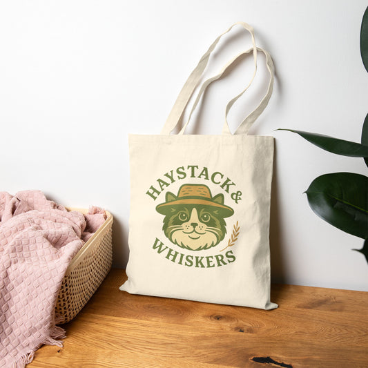 Whimsical Cat Tote Bag for Animal Lovers, Eco-Friendly Shopping Bag, Gift for Cat Owners