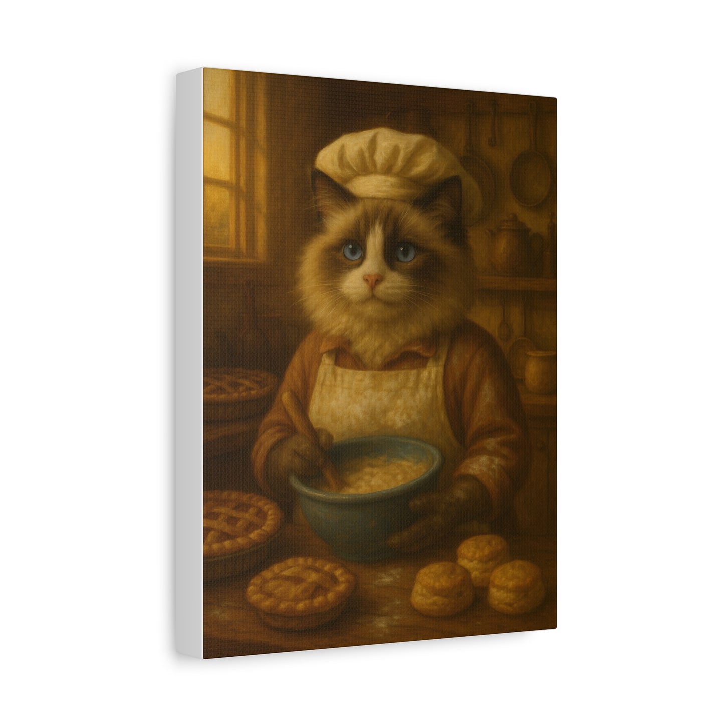 Vintage Ragdoll Cat Canvas Print - The Baker