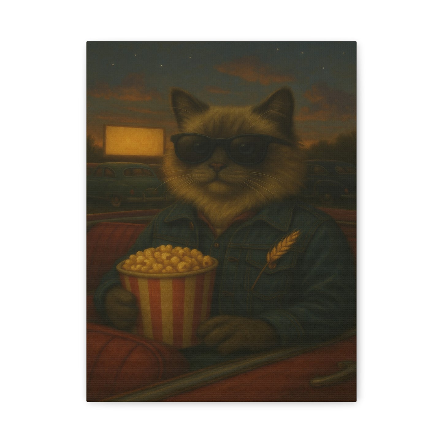 Vintage Ragdoll Cat Canvas Print - The Drive-In