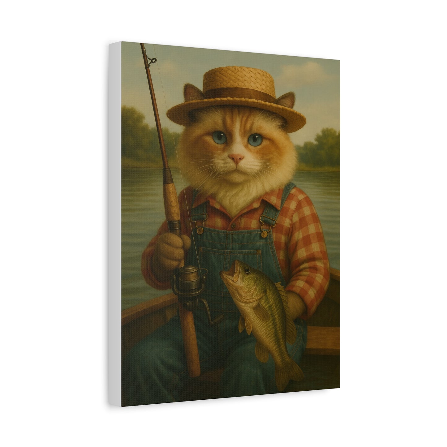 Vintage Ragdoll Cat Canvas Print - The Fisherman