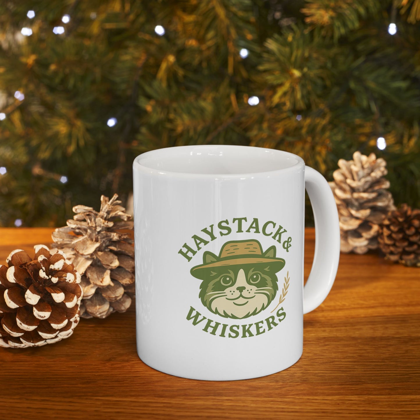 Whiskey Lover's Ceramic Mug - Haysack & Whiskers Design (11oz/15oz)