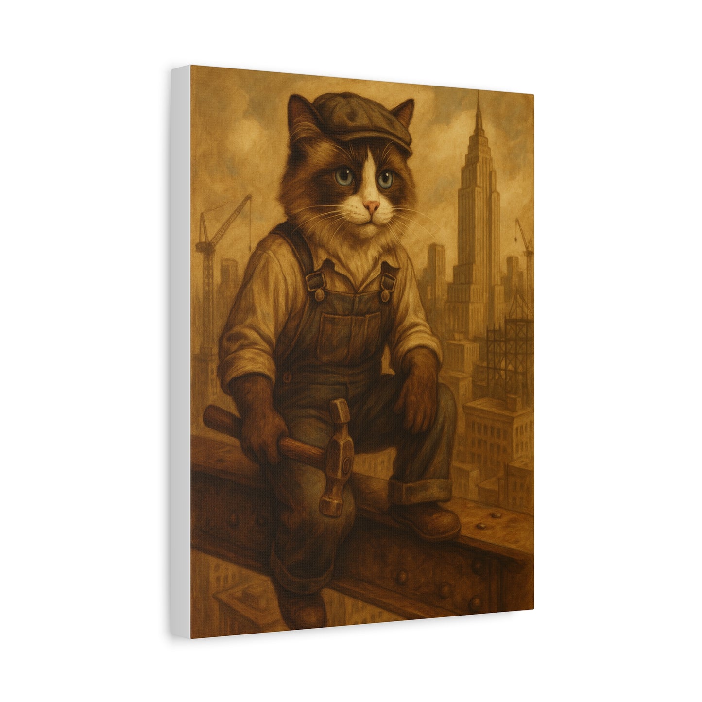 Vintage Ragdoll Cat Canvas Print - The Skyscraper
