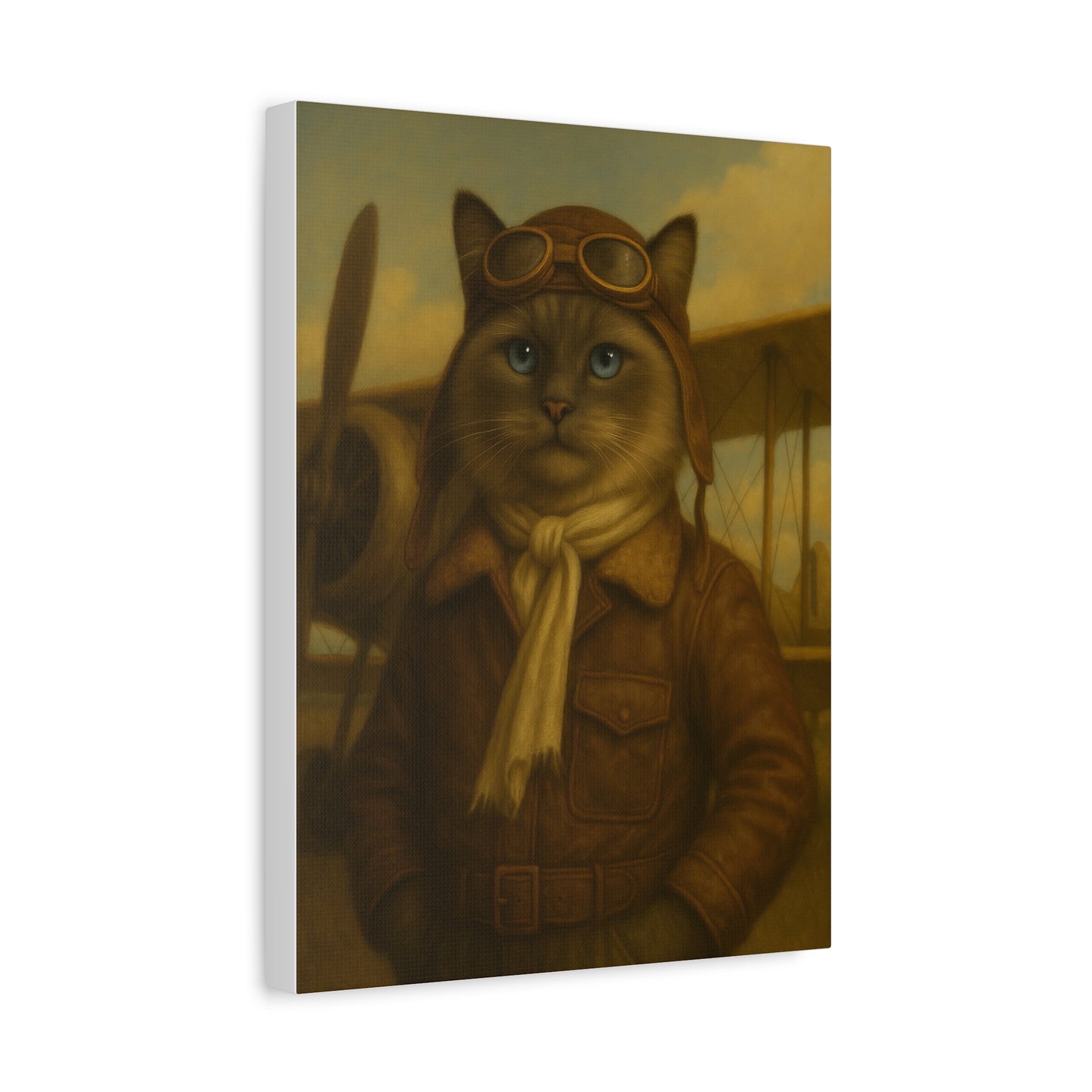Vintage Ragdoll Cat Canvas Print - The Aviator