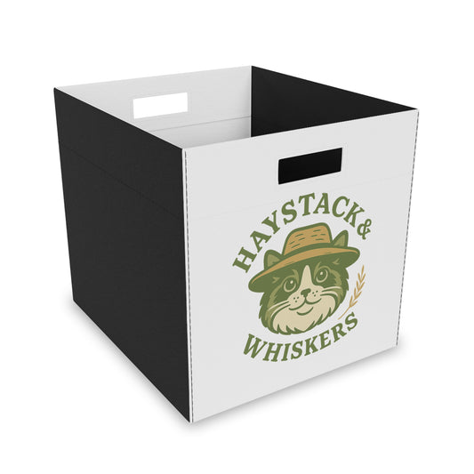 Chic Felt Storage Box for Organizing, Ideal for Pet Lovers, Stylish Home Decor, Great for Gifts, Haystack & Whiskers Design