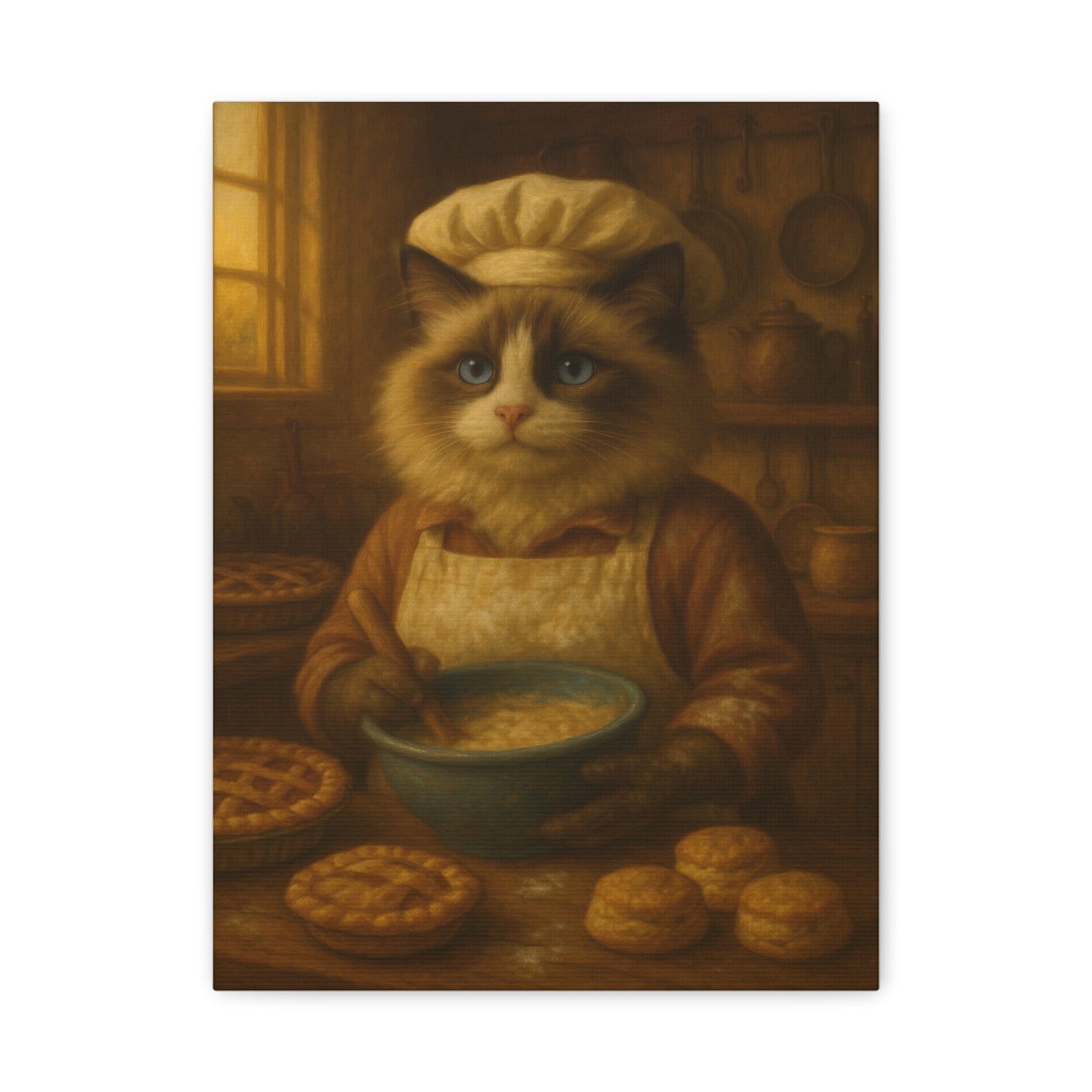 Vintage Ragdoll Cat Canvas Print - The Baker